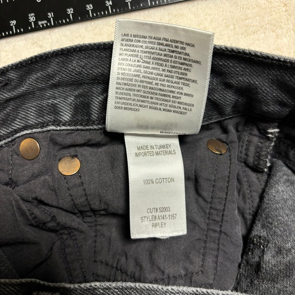 Agolde Womens Ripley Mid Rise Straight Jeans Size 28 Photogram Cotton Button Fly - Picture 9 of 12